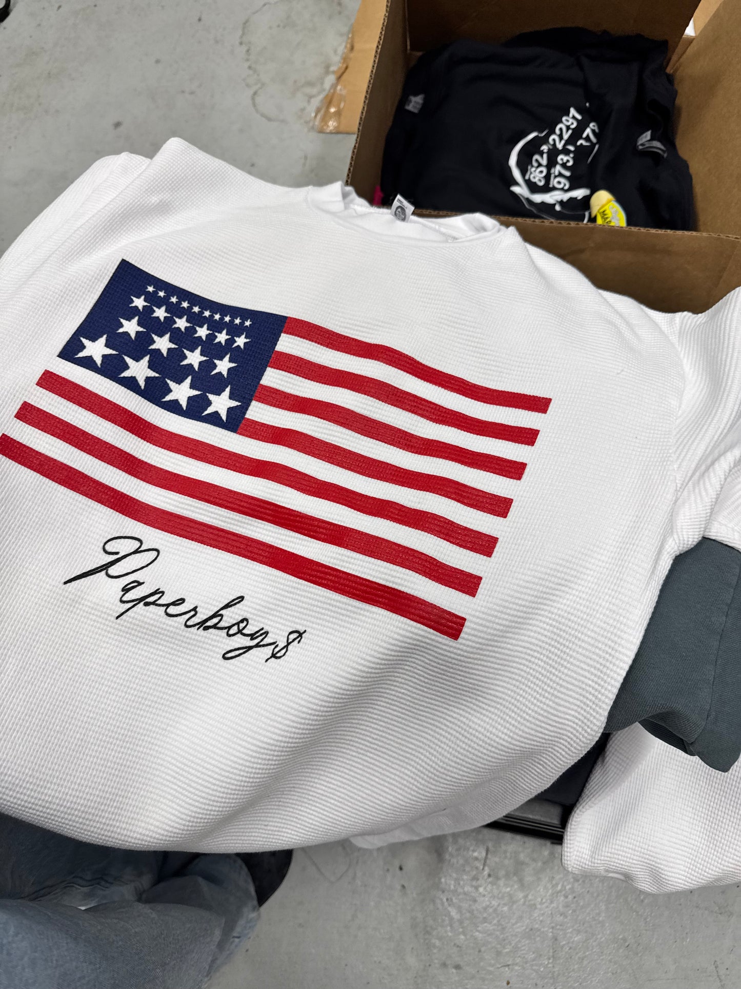Paperboys American Flag Thermal Shirts